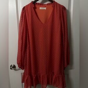 A Beautiful Soul Swiss Dot Ruffle Hem Dress size 14-16